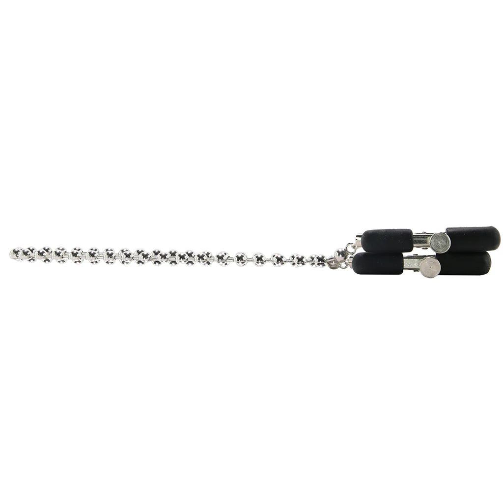 Beaded Nipple Clamps in Silver - Image 3